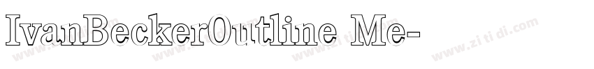 IvanBeckerOutline Me字体转换